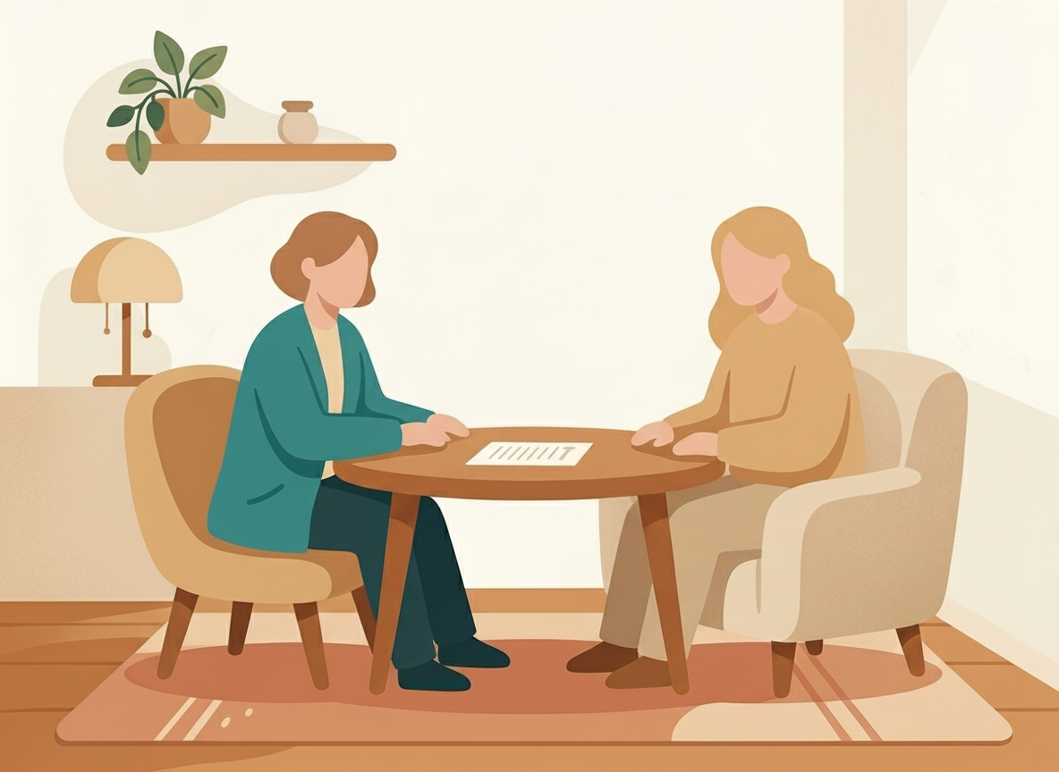 Person having a supportive conversation with their doctor